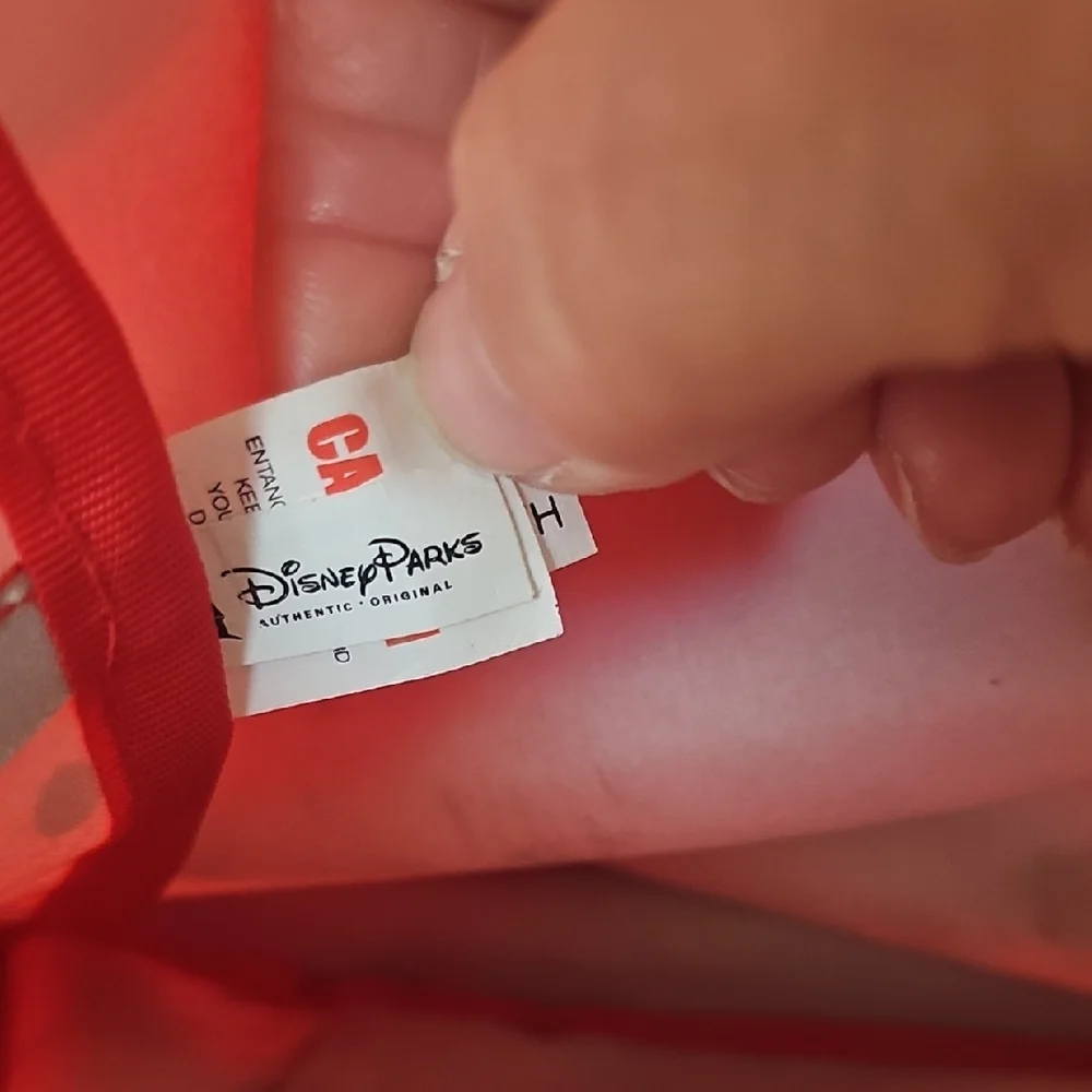Disney Parks Minnie Mouse Mini Backpack w/ Glossy Red Metallic Finish